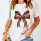 Football Game Day Bowknot Graphic T-Shirt - Whimsical Appalachian Boutique