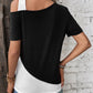 Trendy Asymmetrical Neck Short Sleeve T-Shirt - Whimsical Appalachian Boutique