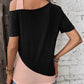 Trendy Asymmetrical Neck Short Sleeve T-Shirt - Whimsical Appalachian Boutique