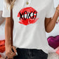 XOXO Lip Graphic Round Neck T-Shirt - Whimsical Appalachian Boutique