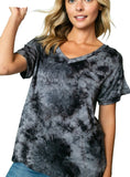 Plus Size Tie-Dye V-Neck Top - Whimsical Appalachian Boutique