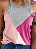 Color Block Grecian Neck Tank Top