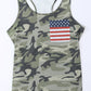 Camouflage Wide Strap Tank Top