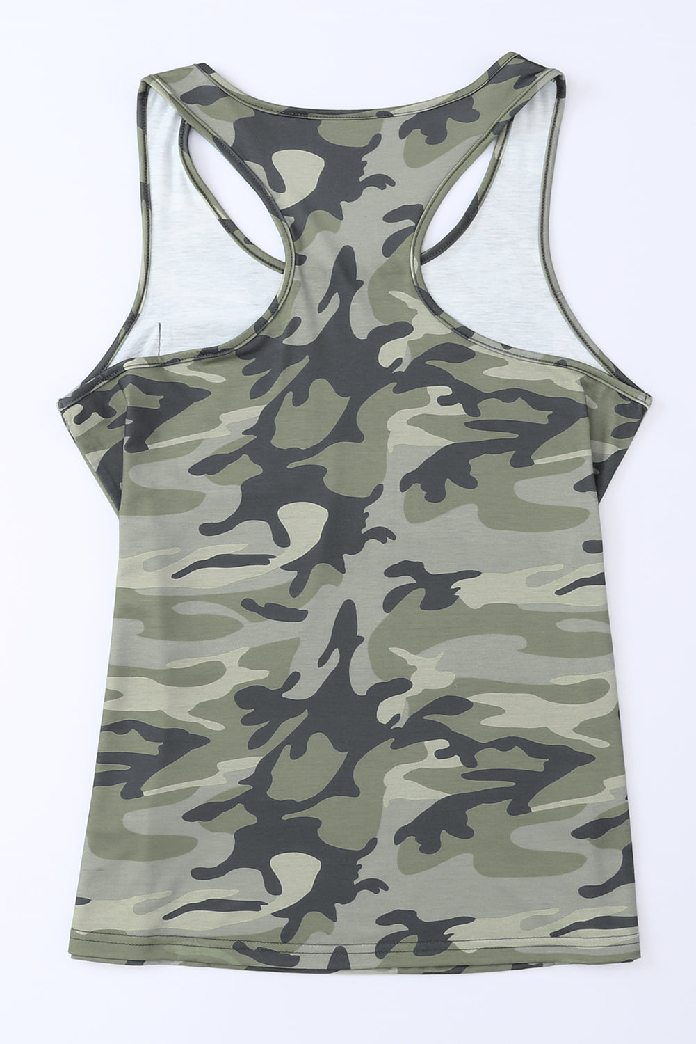 Camouflage Wide Strap Tank Top