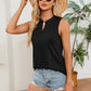 Classic Notched Neck Sleeveless Shirt - Whimsical Appalachian Boutique