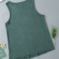 Green Ruched V-Neck Tank Top - Whimsical Appalachian Boutique