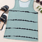 Green Striped Square Neck Sleeveless Top - Whimsical Appalachian Boutique