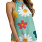 Retro Flower Grecian Neck Tank - Whimsical Appalachian Boutique