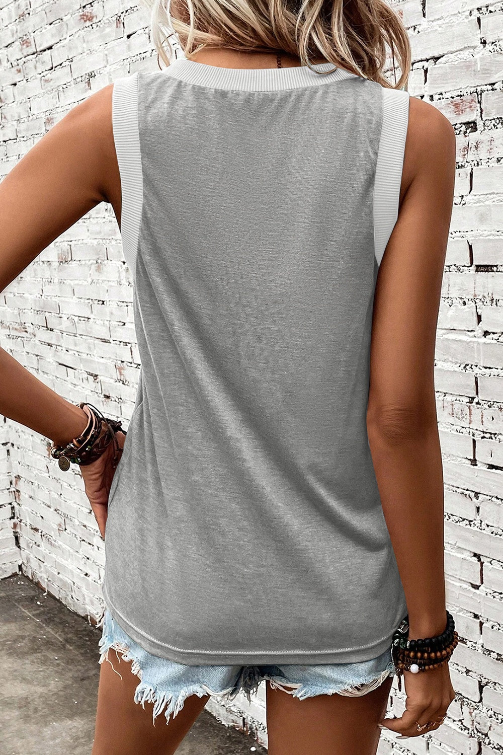 Women’s V-Neck Wide Strap Sleeveless Tank Top - Whimsical Appalachian Boutique