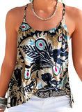 Spaghetti Strap Printed Bohemian Tank - Whimsical Appalachian Boutique