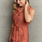 Sleeveless Collared Button Down Top - Whimsical Appalachian Boutique