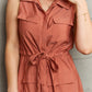 Sleeveless Collared Button Down Top - Whimsical Appalachian Boutique