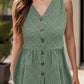 Eyelet Button-Front V-Neck Wide Strap Tank - Whimsical Appalachian Boutique