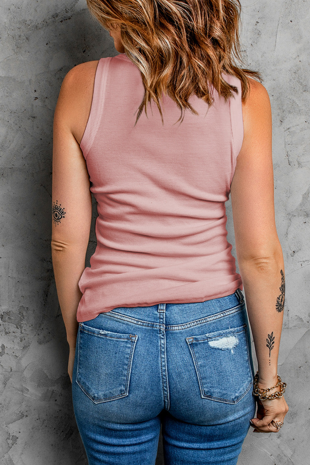 Solid Color Round Neck Tank Top - Whimsical Appalachian Boutique