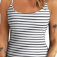 Classic Summer Striped Round Neck Tank Top