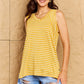 Striped Sleeveless V-Neck Top - Whimsical Appalachian Boutique