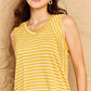 Striped Sleeveless V-Neck Top - Whimsical Appalachian Boutique