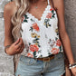 Lace Detail Printed V-Neck Cami - Whimsical Appalachian Boutique