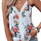 Lace Detail Printed V-Neck Cami - Whimsical Appalachian Boutique