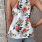 Lace Detail Printed V-Neck Cami - Whimsical Appalachian Boutique