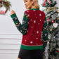 back view of Tree-Rex Christmas sweater for women
