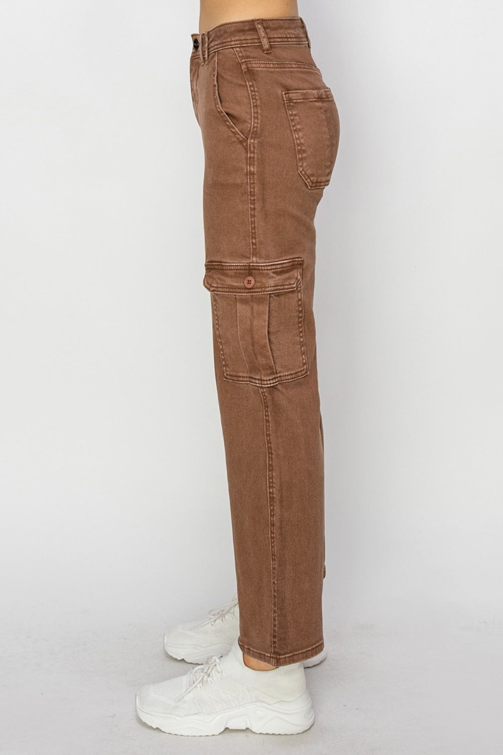 High-rise jeans in caramel 
