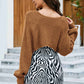 Cozy brown bolero sweater with a stylish cropped design
