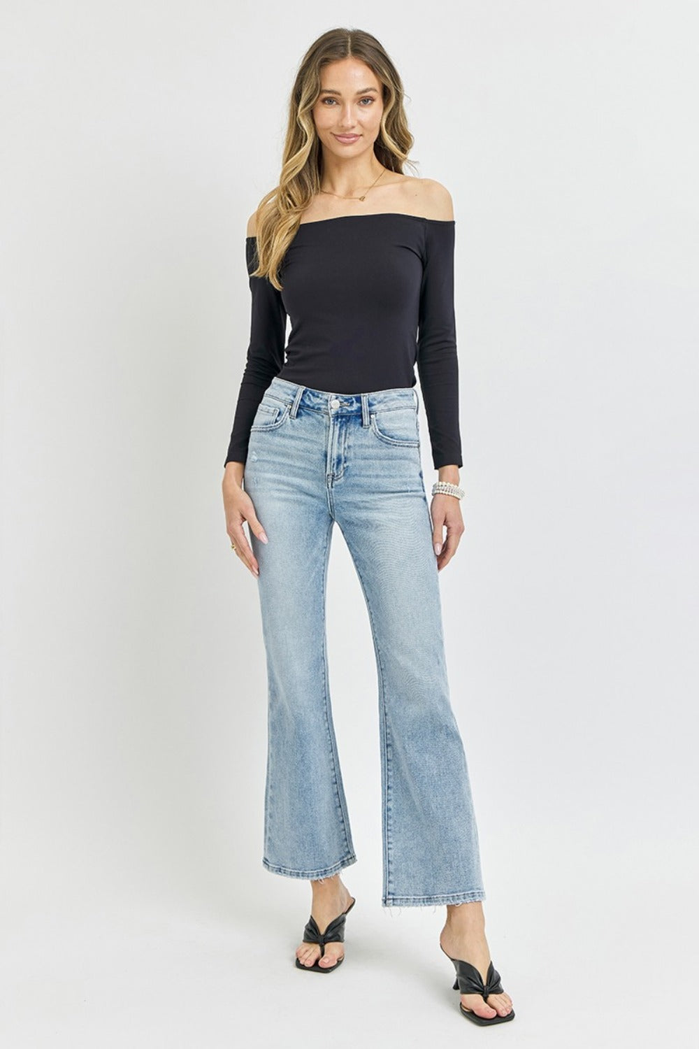 RISEN Jeans | High Rise Ankle Flare