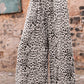 Trendy leopard print wide leg pants with comfortable fit