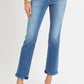 Cropped straight-leg jeans with a flattering mid-rise fit by RISEN.
