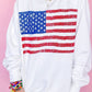 Stylish American flag graphic top for women
