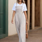 Women’s flowy tied wide-leg overalls styled for a breezy, summer-ready look.
