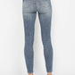 Back view of Judy Blue tummy control skinny jeans with contrast wash.
