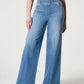 Light wash high waist wide-leg jeans with comfortable stretch.
