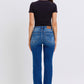 Classic bootcut jeans with a comfortable mid-rise waistline
