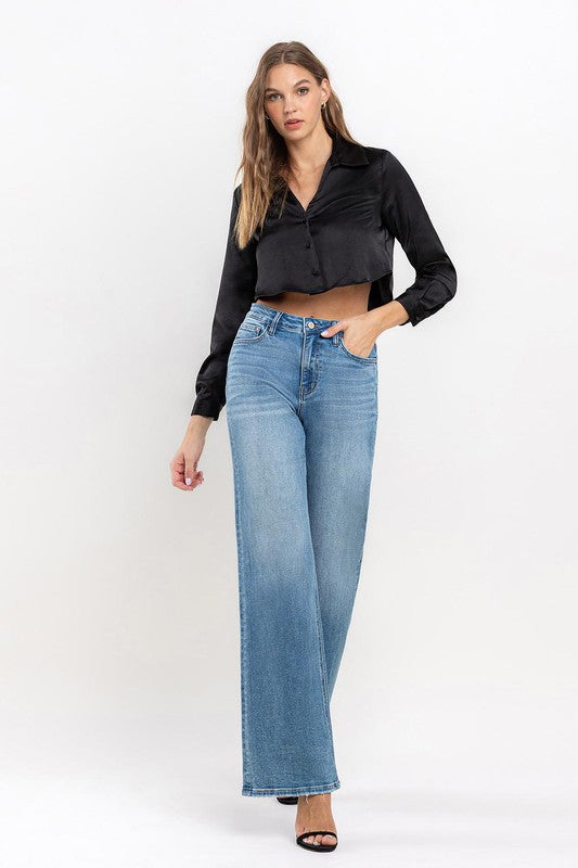 VERVET wide-leg jeans with a flattering high-rise waist
