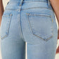 Vibrant M.i.U high waisted skinny jeans with distressed knee
