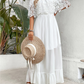 Ruffle Hem Lace Off Shoulder Whimsical White Dress - Appalachian Boutique