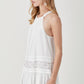 Halter Neck Lace Trim Boho Mini Whimsical White Dress