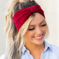 Wine Corduroy Knotted Headwrap