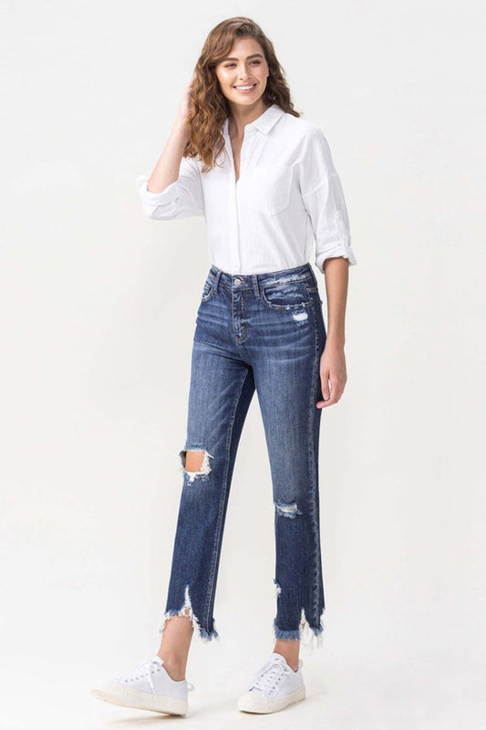 Stylish Lovervet Jackie high rise crop straight leg jeans perfect for various occasions.