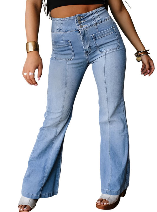 High Waist Bootcut Jeans with a flattering fit and stylish design.