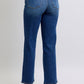 Medium wash Judy Blue straight jeans for everyday wear
