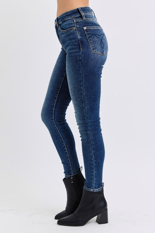 Judy Blue versatile mid-rise skinny jeans with moderate stretch
