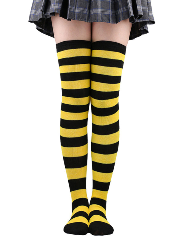 Striped Over-The-Knee Socks