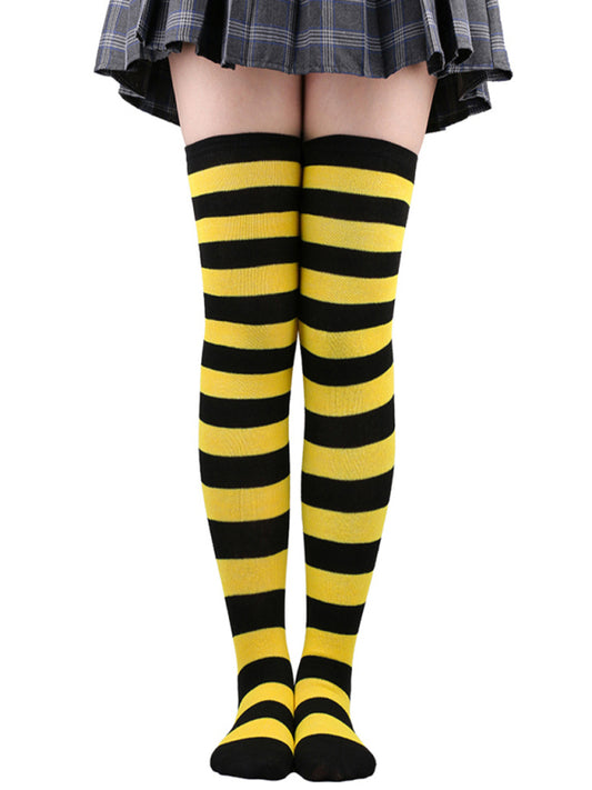 Striped Over-The-Knee Socks