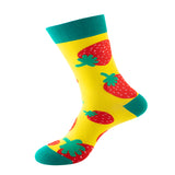 Yellow & Green Strawberry Socks