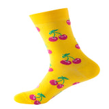 Yellow Socks with Red Cherries