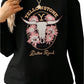 front view of black Yellowstone Dutton Ranch graphic sweatshirt
