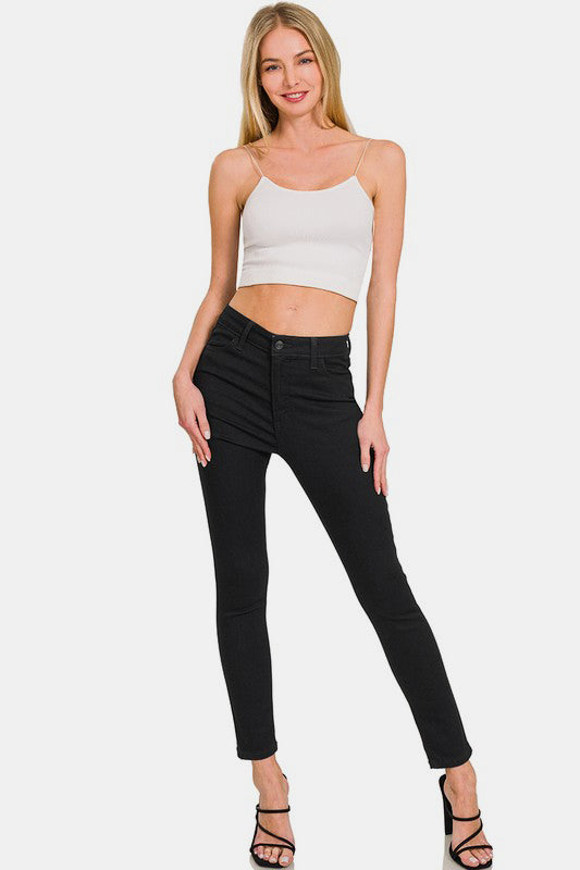 Zenana Jeans High Rise Skinny Leg | Black Denim